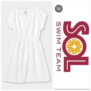 NWT SOL Swim Team White Dress ~14
